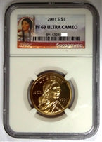 NGC PF69 2001 Sacagawea Dollar