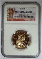 NGC PF70 2001 Sacagawea Dollar