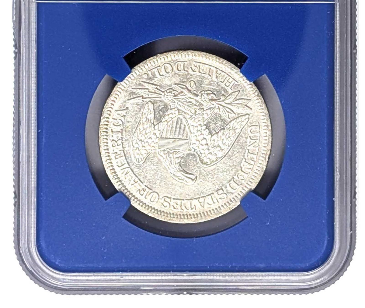 1858 O Seated Liberty Half Dollar NGC UNC with Shipwreck Effect from the SS Republic