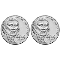 2024 P, D Jefferson Nickel 2 Coin Set - Uncirculated