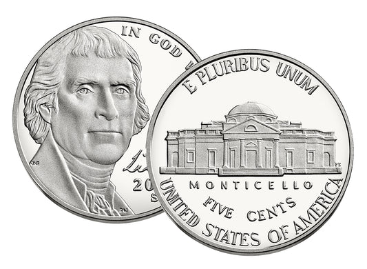 2016 - S Proof Jefferson Nickel - Ultra Cameo