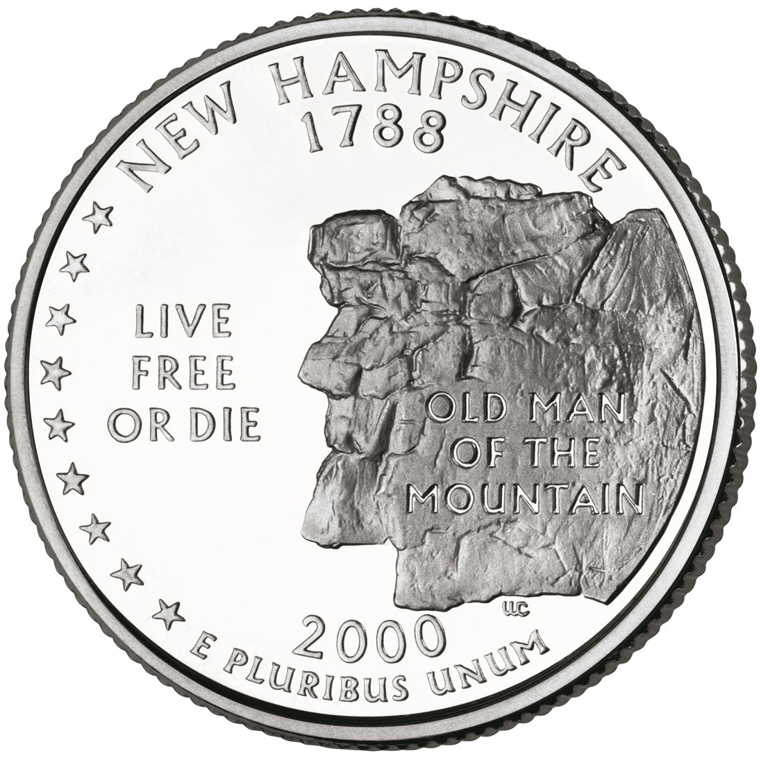 2000-D New Hampshire State Quarter - Single Coin