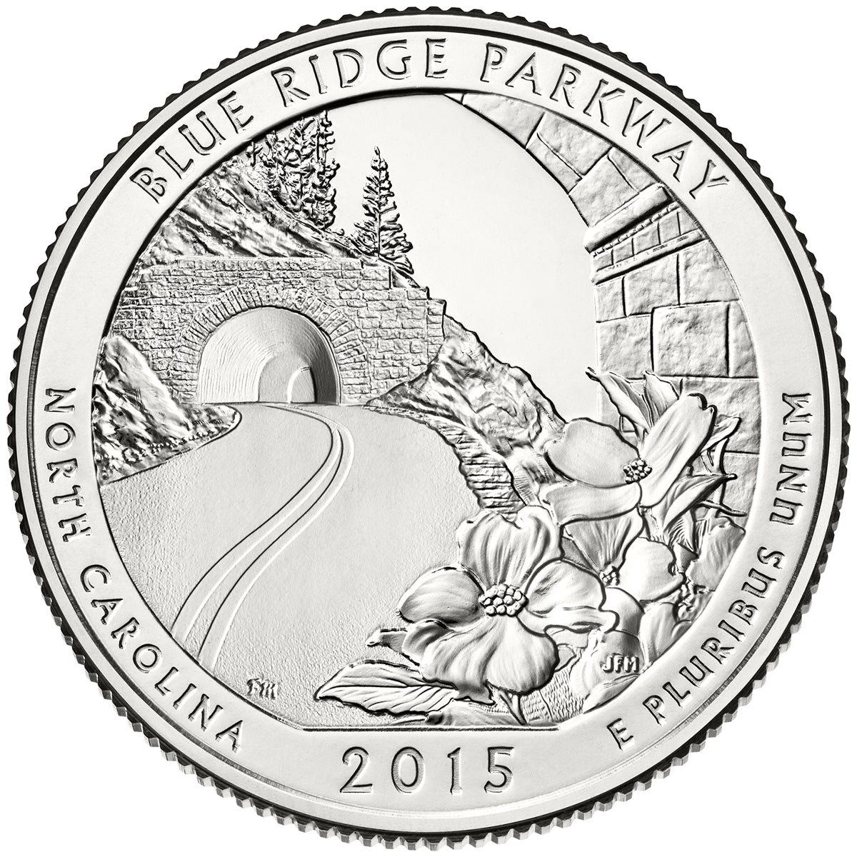 2015 - D Blue Ridge National Forest, NC National Park Quarter 40 Coin Roll