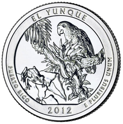 2012-D El Yunque National Park Quarter Single Coin