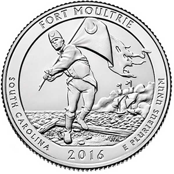 2016 - D Fort Moultrie, SC National Park Quarter 40 Coin Roll