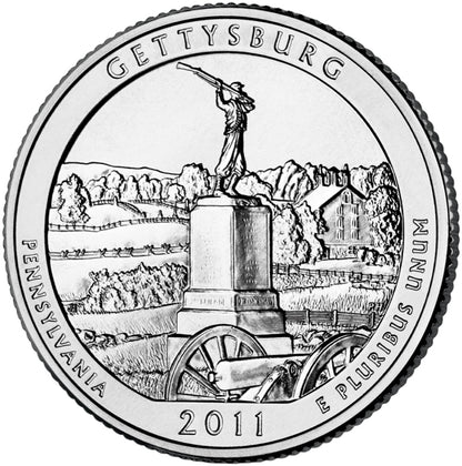2011-D Gettysburg National Park Quarter - Single Coin