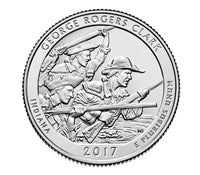 2017 - P George Rogers Clark National Historical Park, IN National Park Quarter 40 Coin Roll