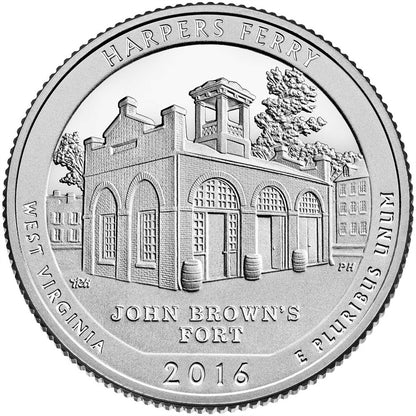 2016 - P Harpers Ferry National Park Quarter Single Coin