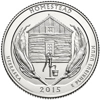 2015 - D Homestead National Monument of America National Park, Quarter Single
