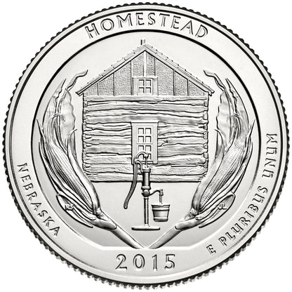 2015 - P Homestead National Monument of America National Park, Quarter Roll