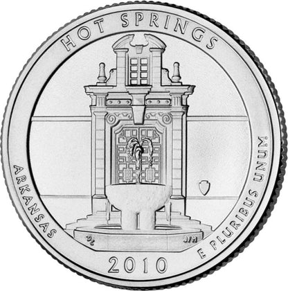 2010 - D Hot Springs - Roll of 40 National Park Quarters