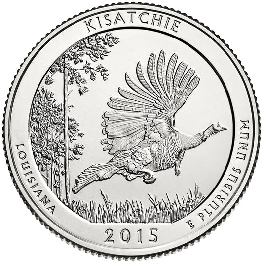 2015 - D Kisatchie National Forest, LA National Park Quarter 40 Coin Roll