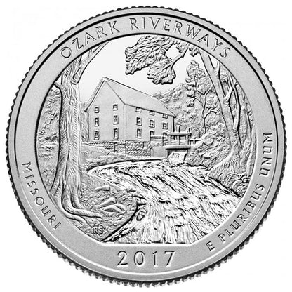 2017-D Ozark Riverways National Park Quarter - Single Coin