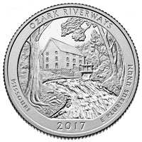 2017 - P Ozark Riverways, MO National Park Quarter 40 Coin Roll