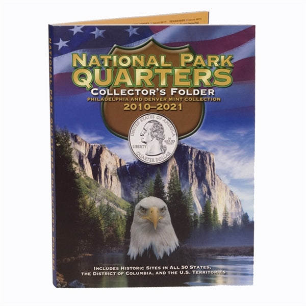 2010 - 2021 P and D 112 Coin National Park Quarter Set In Full Color Harris Folder