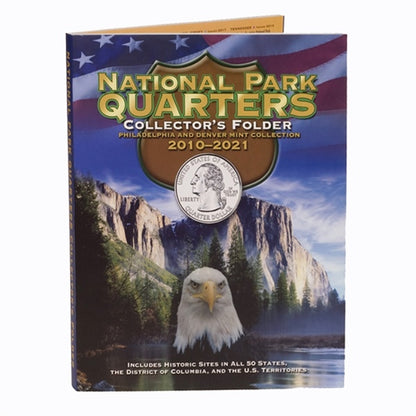 2010 - 2021 P and D 112 Coin National Park Quarter Set In Full Color Harris Folder