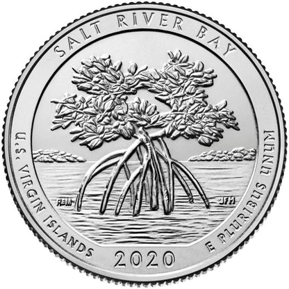 2020 - D Salt River Bay National Historical Park, VI Quarter 40 Coin Roll