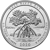 2020 - P Salt River Bay National Historical Park, VI Quarter 40 Coin Roll