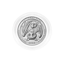 2020 P, D, and S American Samoa National Park "Bat Coin" Quarters in Air Tites 3 Coin Set