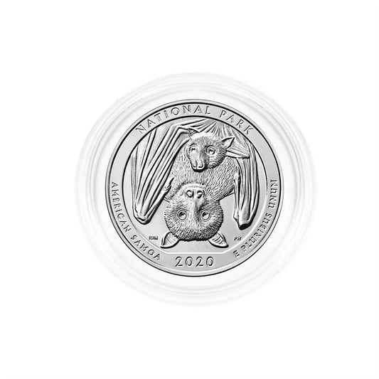 2020 P, D, and S American Samoa National Park "Bat Coin" Quarters in Air Tites 3 Coin Set