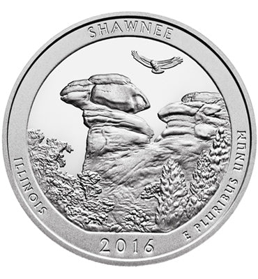 2016 - D Shawnee National Forest, IL National Park Quarter Single Coin