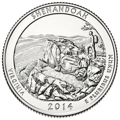 2014-D Shenandoah National Park Quarter - Single Coin