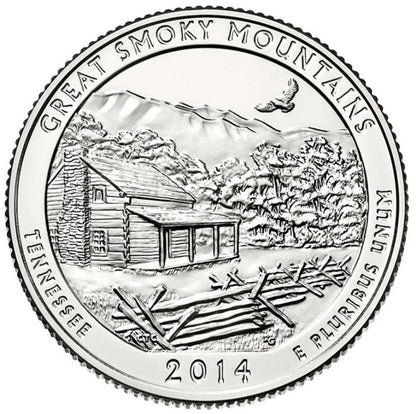 2014-D Great Smoky Mountains National Park Quarter - Single Coin