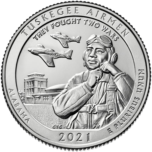 2021 - D Tuskegee Airman National Historical Site, AL Quarter Single Coin