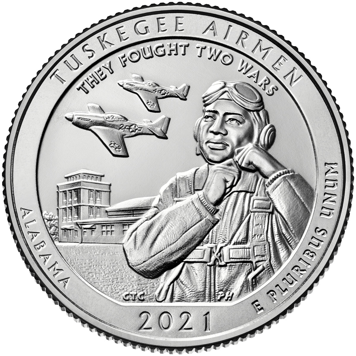2021 - P Tuskegee Airman National Historical Site, AL Quarter Single Coin