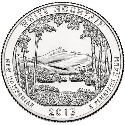 2013 - D White Mountain - Roll of 40 National Park Quarters