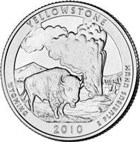 2010 - D Yellowstone National Park Quarter Single Coin