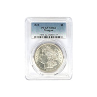 1921 P Morgan Silver Dollar PCGS MS 62 $1 Uncirculated