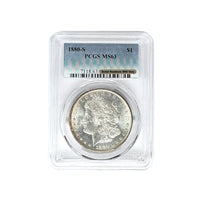 1880 S Morgan Silver Dollar PCGS MS 63 $1 Uncirculated
