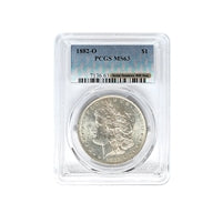 1882 O Morgan Silver Dollar PCGS MS 63 $1 Uncirculated