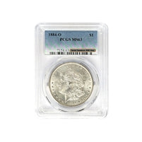 1884 O Morgan Silver Dollar PCGS MS 63 $1 Uncirculated