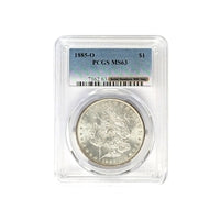 1885 O Morgan Silver Dollar PCGS MS 63 $1 Uncirculated