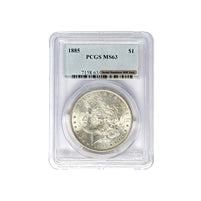 1885 P Morgan Silver Dollar PCGS MS 63 $1 Uncirculated