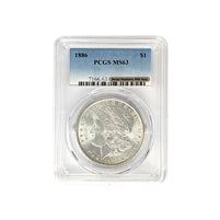 1886 P Morgan Silver Dollar PCGS MS 63 $1 Uncirculated