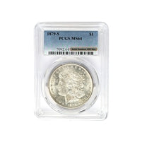 1879 S Morgan Silver Dollar PCGS MS 64 $1 Uncirculated