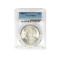 1882 S Morgan Silver Dollar PCGS MS 64 $1 Uncirculated