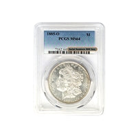 1885 O Morgan Silver Dollar PCGS MS 64 $1 Uncirculated