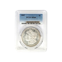 1885 P Morgan Silver Dollar PCGS MS 64 $1 Uncirculated