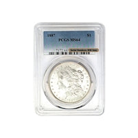 1887 P Morgan Silver Dollar PCGS MS 64 $1 Uncirculated