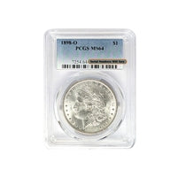 1898 O Morgan Silver Dollar PCGS MS 64 $1 Uncirculated