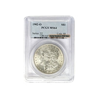 1902 O Morgan Silver Dollar PCGS MS 64 $1 Uncirculated