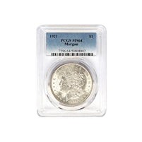 1921 P Morgan Silver Dollar PCGS MS 64 $1 Uncirculated