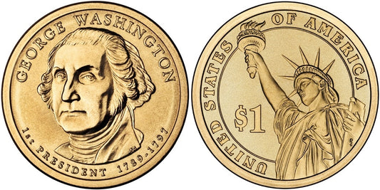 2007 George Washington Presidential Dollar - 2 Coin P&D Set