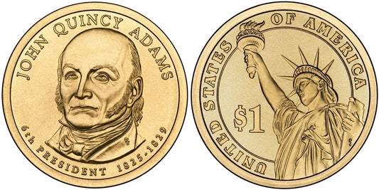 2008 John Quincy Adams Presidential Dollar - 2 Coin P&D Set