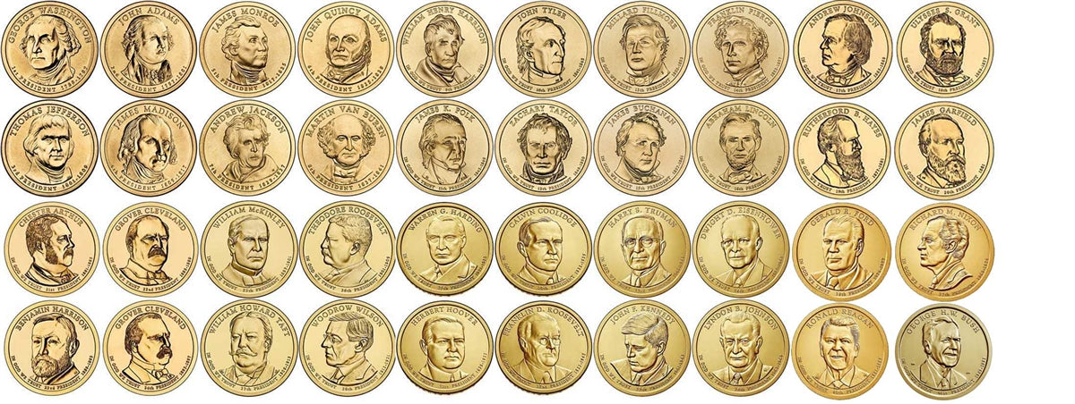 2007 - 2020 P and D Presidential Dollars 80 Coin Set