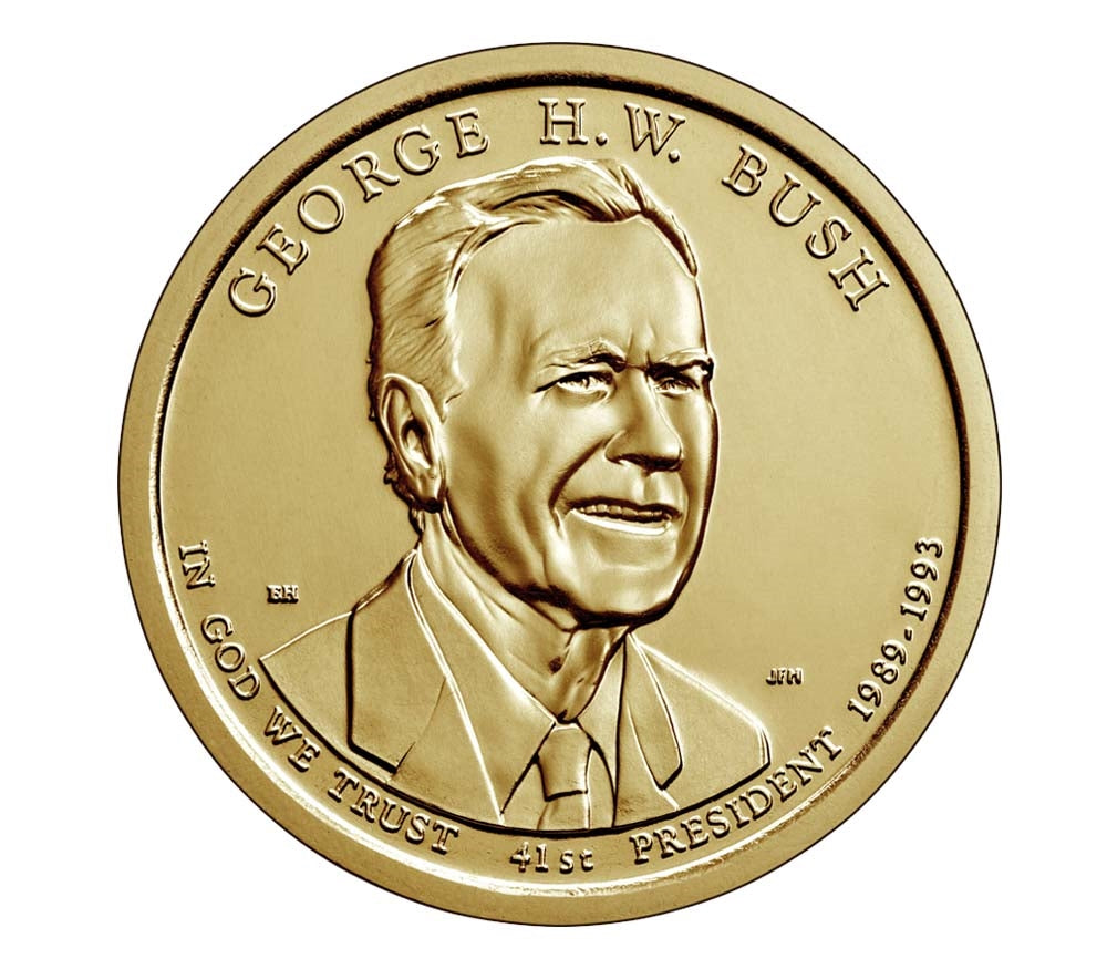 2020 P, D George H.W. Bush  Presidential Dollar - 2 Coin Set